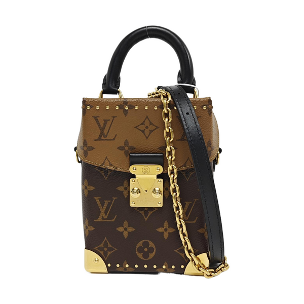 CAMERA BOX Monogram Coated Canvas Brown