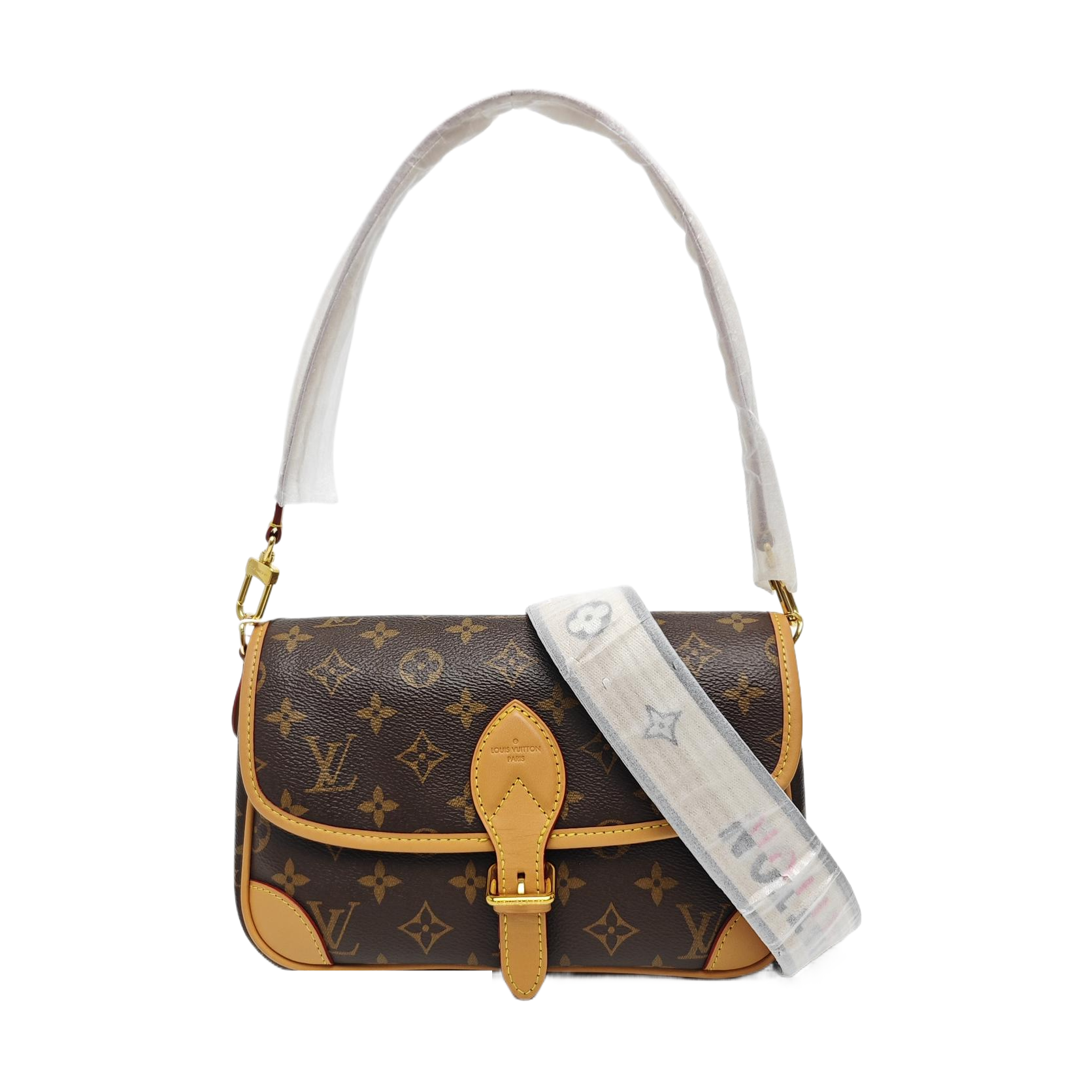 DIANE Monogram Coated Canvas Brown