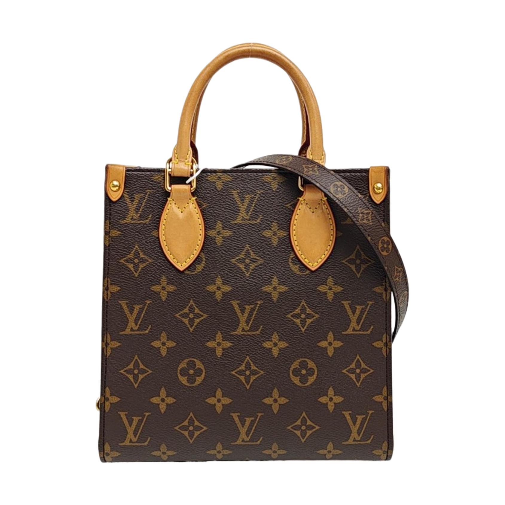SAC PLAT BB Monogram Coated Canvas Brown