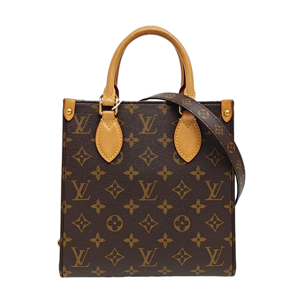 SAC PLAT BB Monogram Coated Canvas Brown