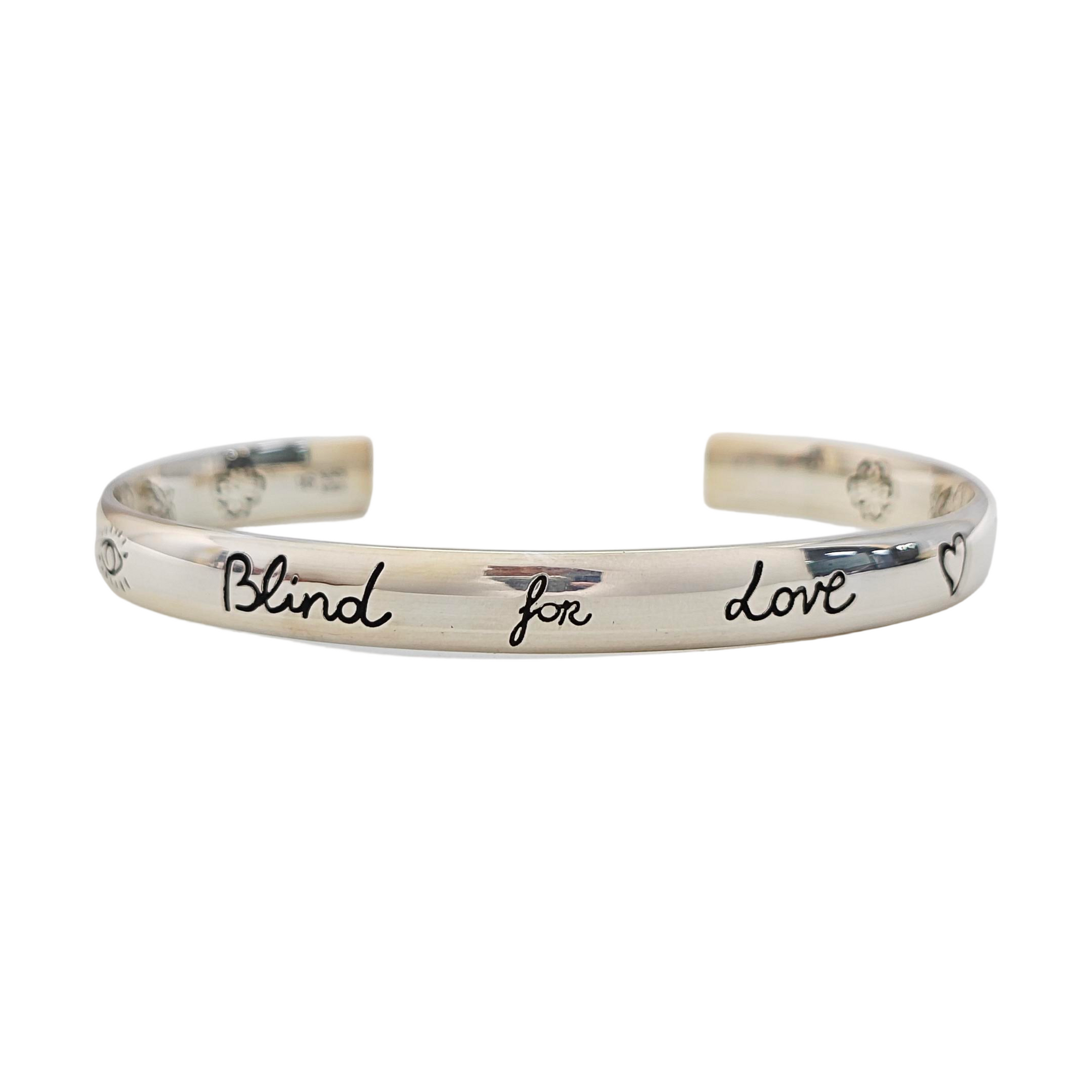 Blind For Love 925 Sterling Silver Bangle