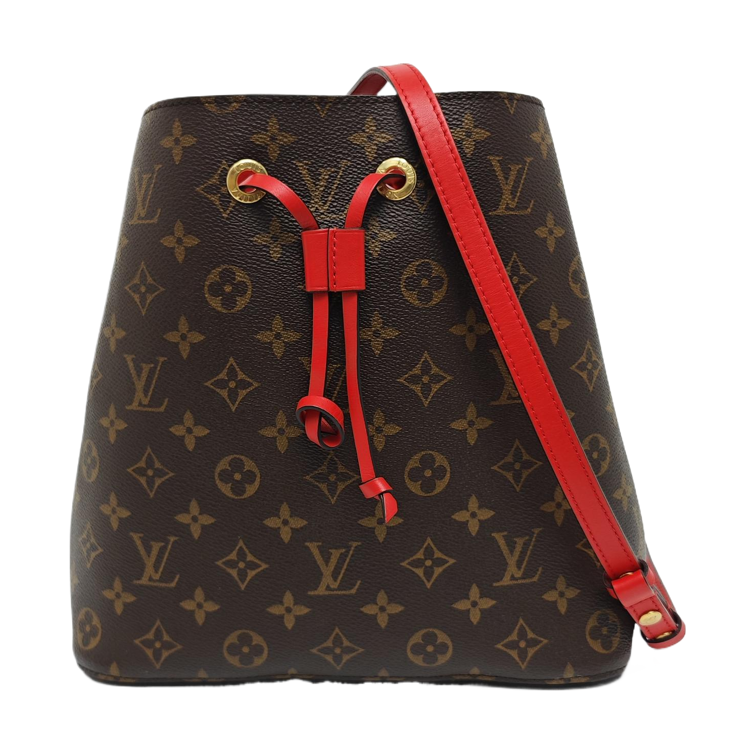 NÉONOÉ MM Monogram Coated Canvas Brown