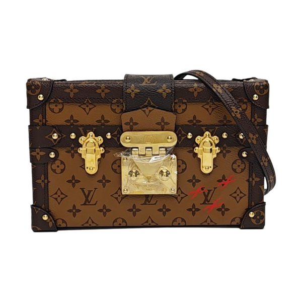 PETITE MALLE Monogram Coated Canvas Brown
