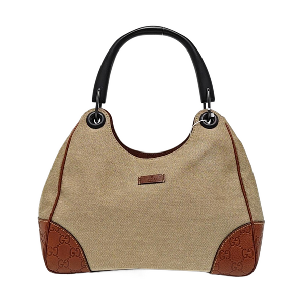 Canvas Top Handle Bag Beige