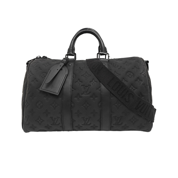 KEEPALL 35 Monogram Calfskin Black