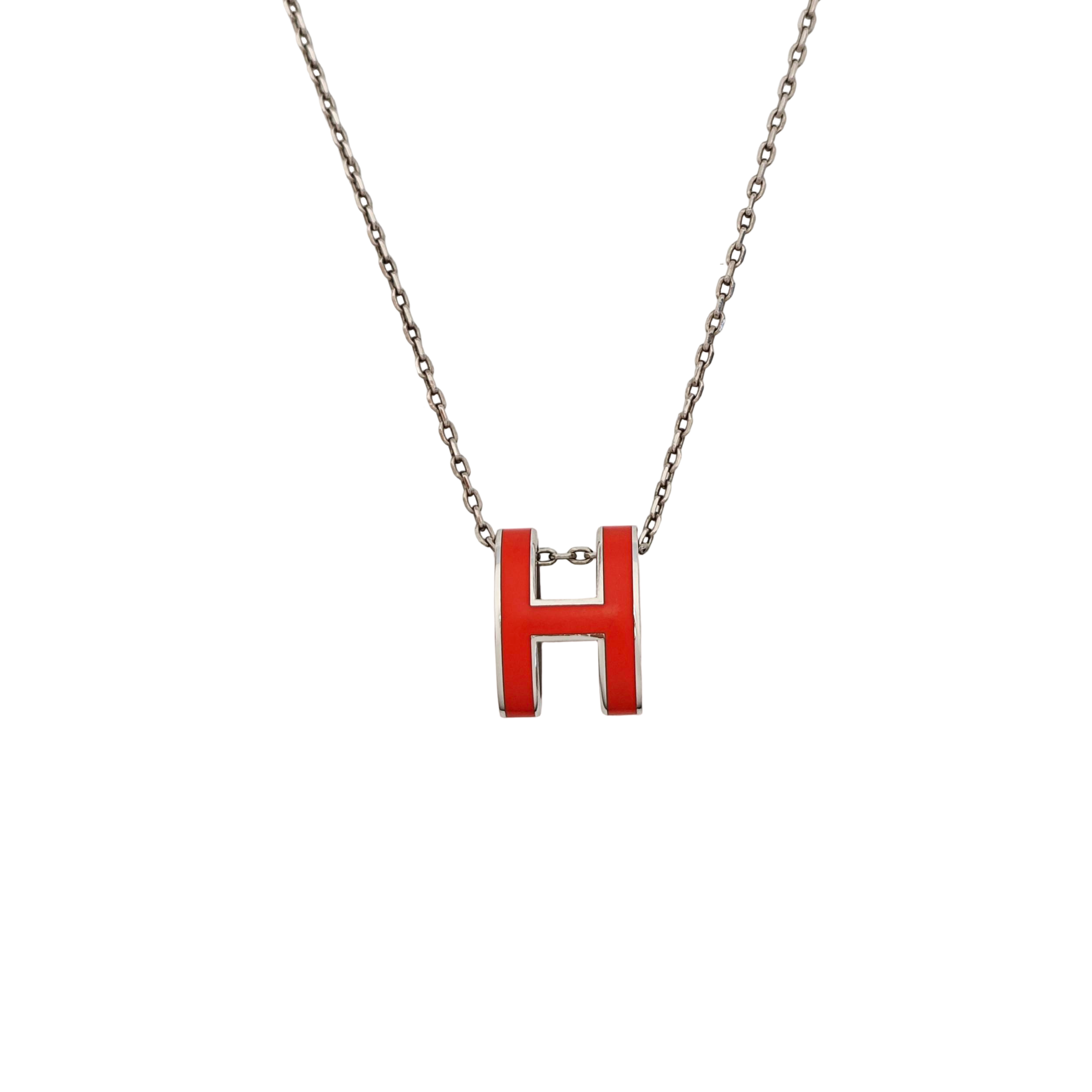 Pop H Metal Silver Necklace