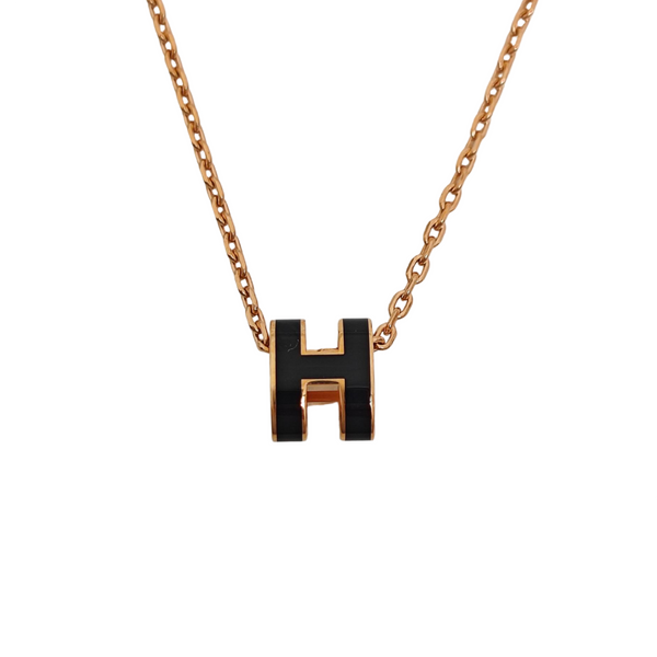 Pop H Metal Rose Gold Necklace