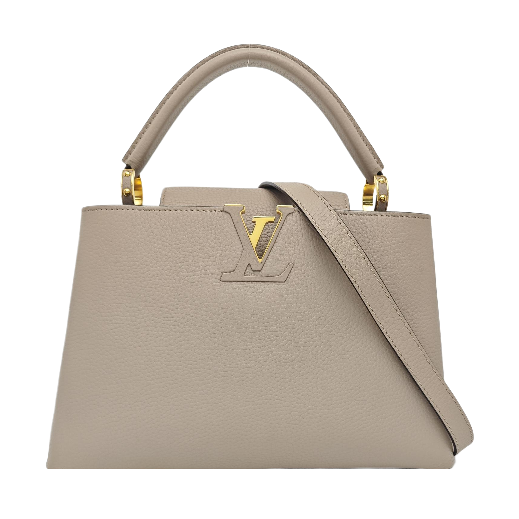 CAPUCINES MM Calfskin Gray