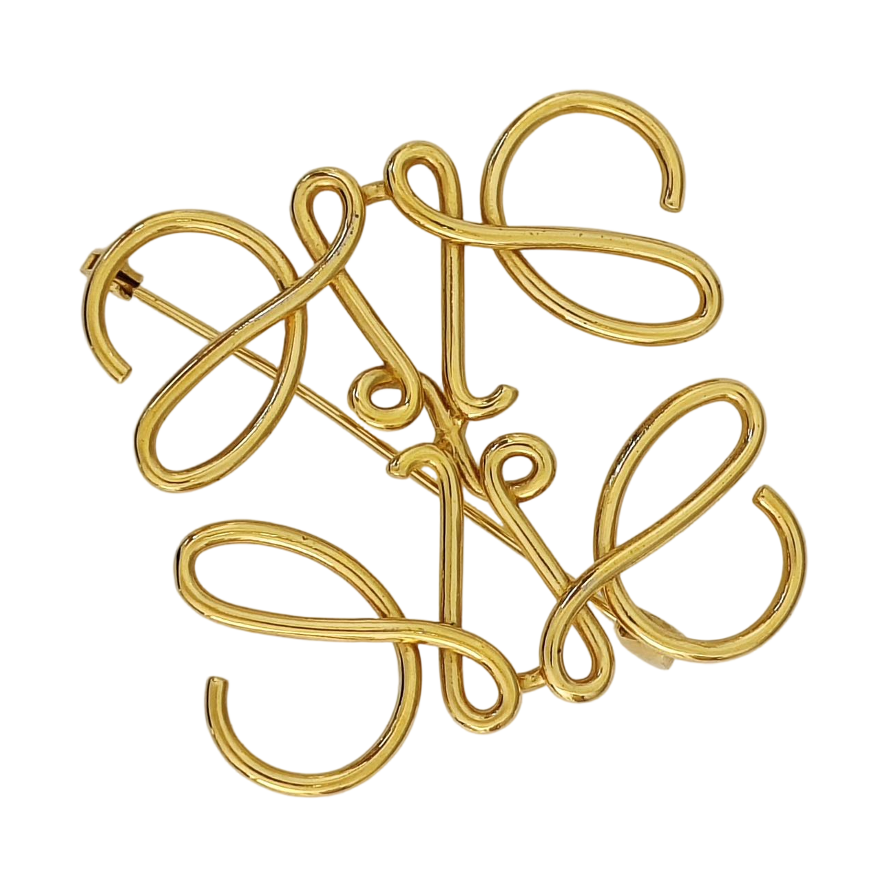 Anagram Metal Gold Brooch
