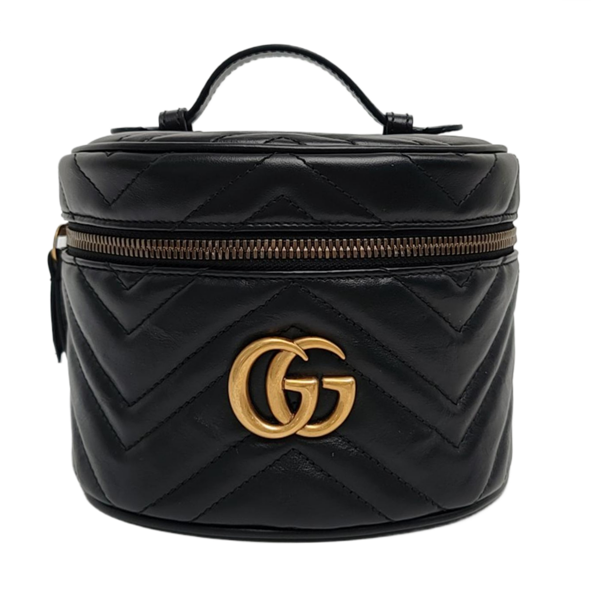 Authenticated pre-owned  GG Marmont Mini Quilted Calfskin Black - Backpack at Looply