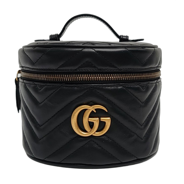 Authenticated pre-owned  GG Marmont Mini Quilted Calfskin Black - Backpack at Looply