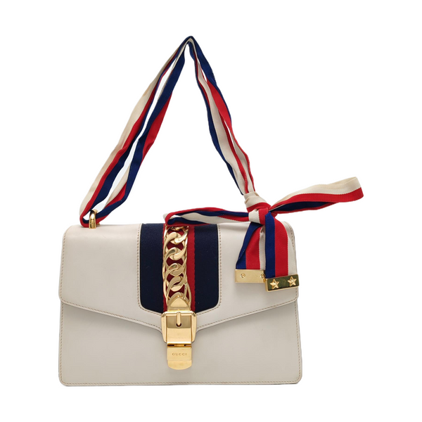 Sylvie Small Calfskin White