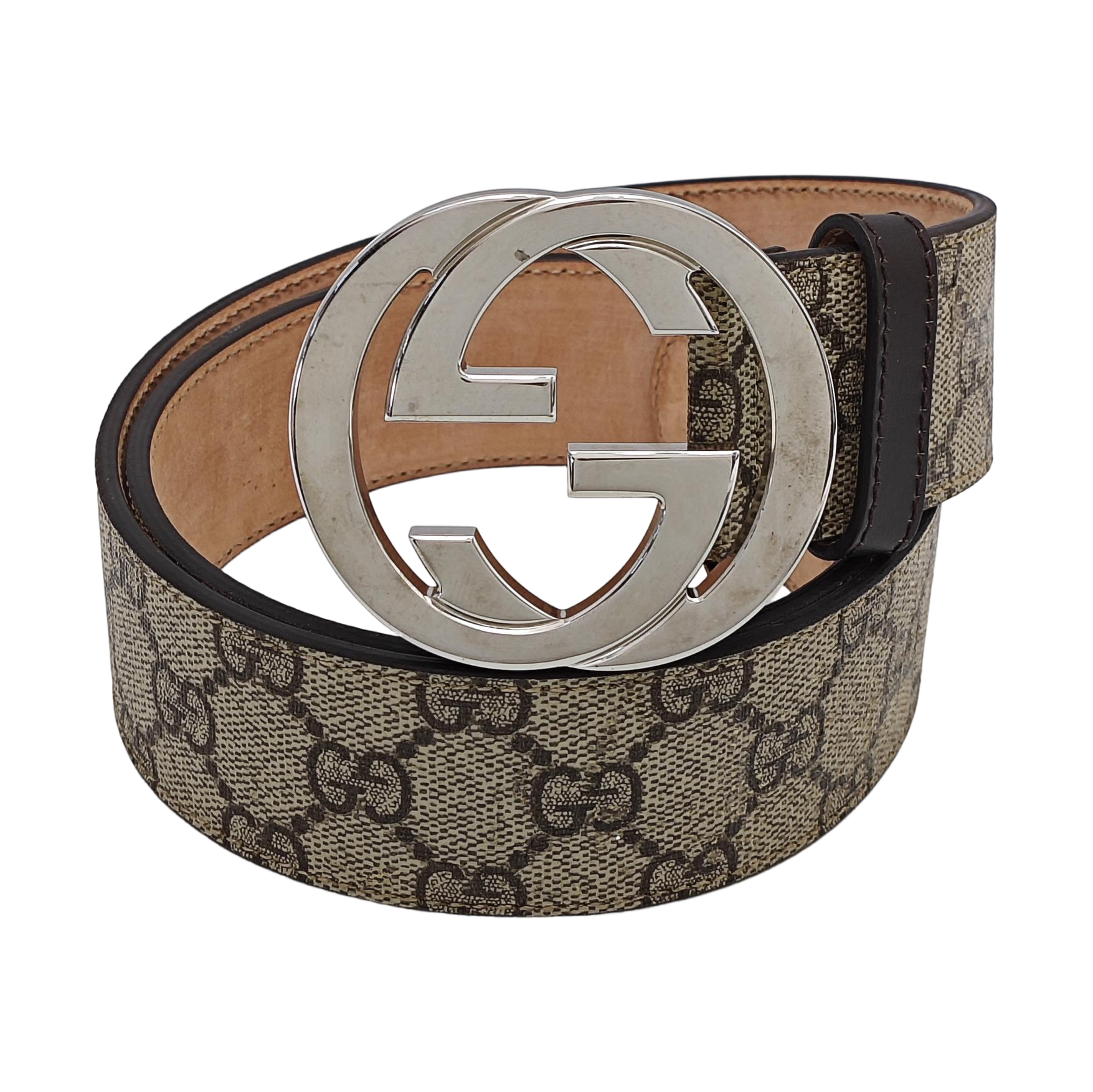 Leather Belt Beige