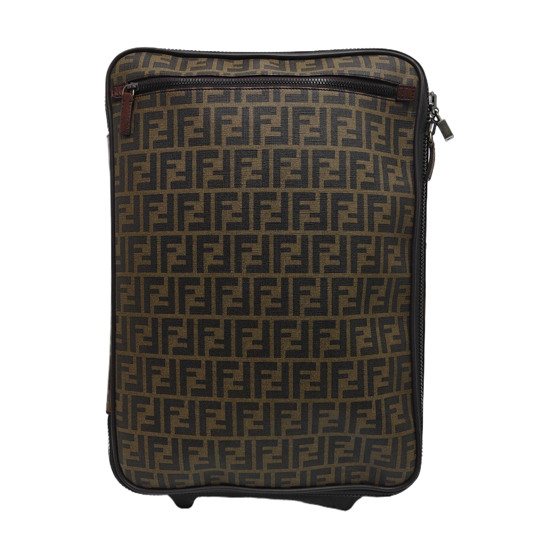 Coated Canvas Luggage Brown