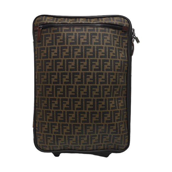 Coated Canvas Luggage Brown