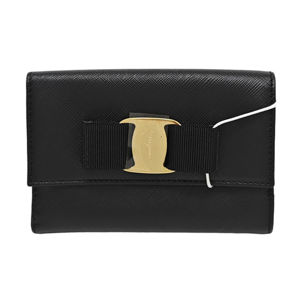 Authenticated pre-owned  Vara Calfskin Black Card Holder - Wallet at Looply