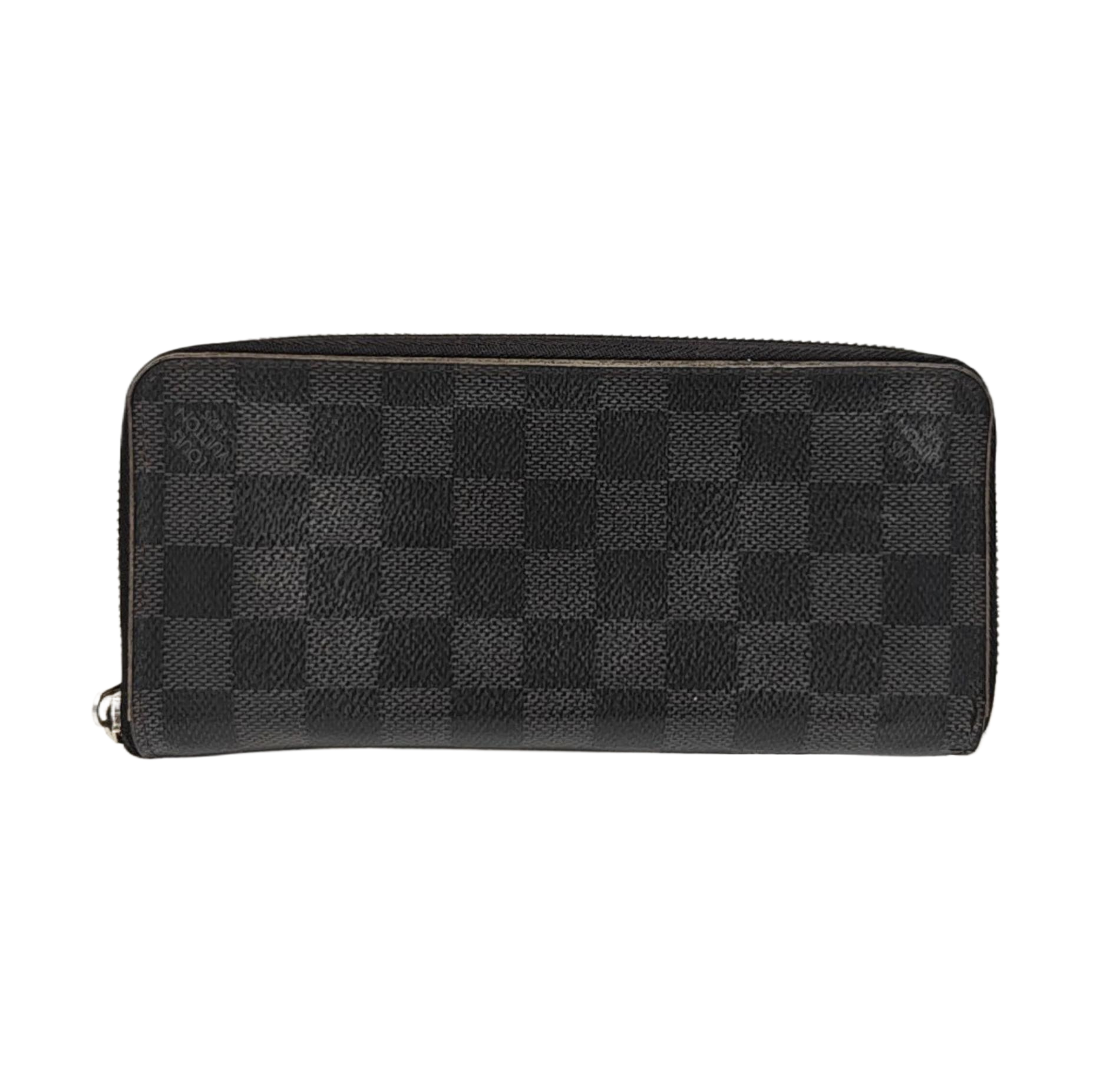 ZIPPY Damier Graphite Coated Canvas Gray Wallet