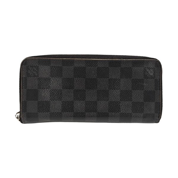 ZIPPY Damier Graphite Coated Canvas Gray Wallet