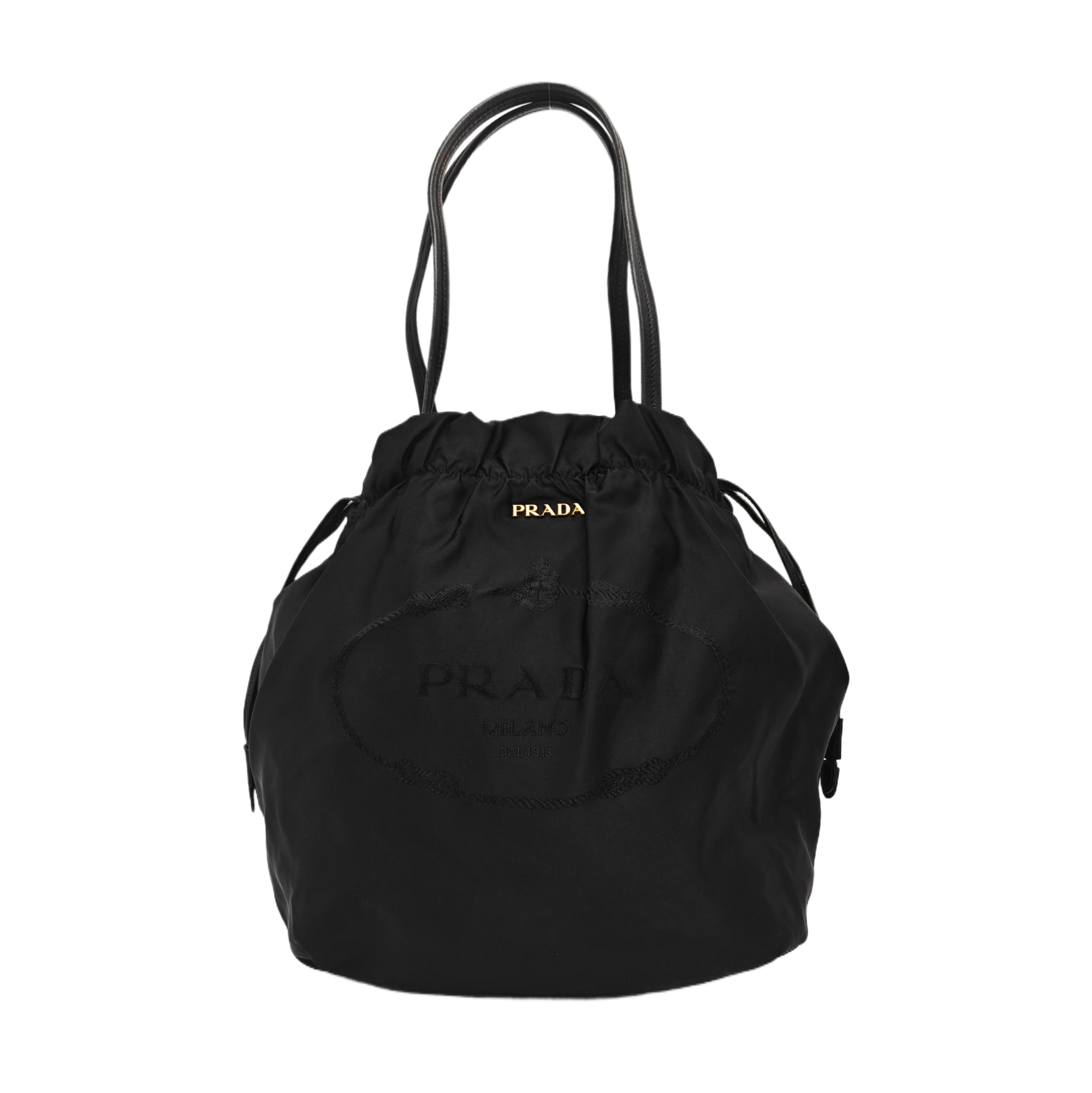 Nylon Top Handle Bag Black