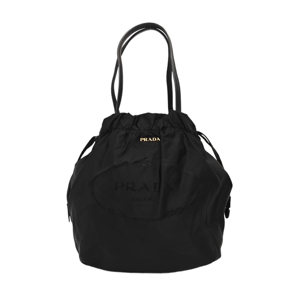 Nylon Top Handle Bag Black