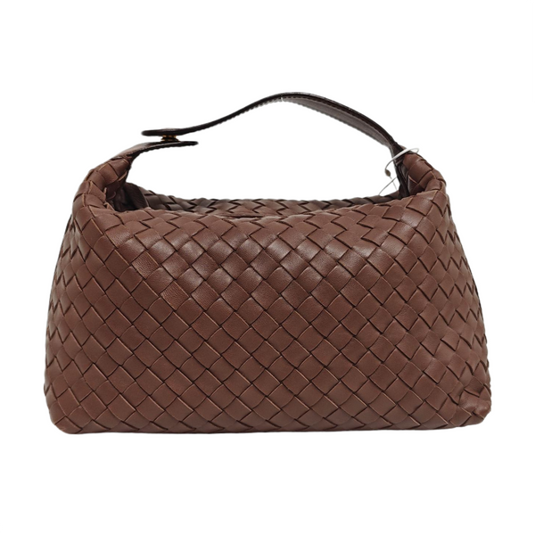 Lambskin Top Handle Bag Brown
