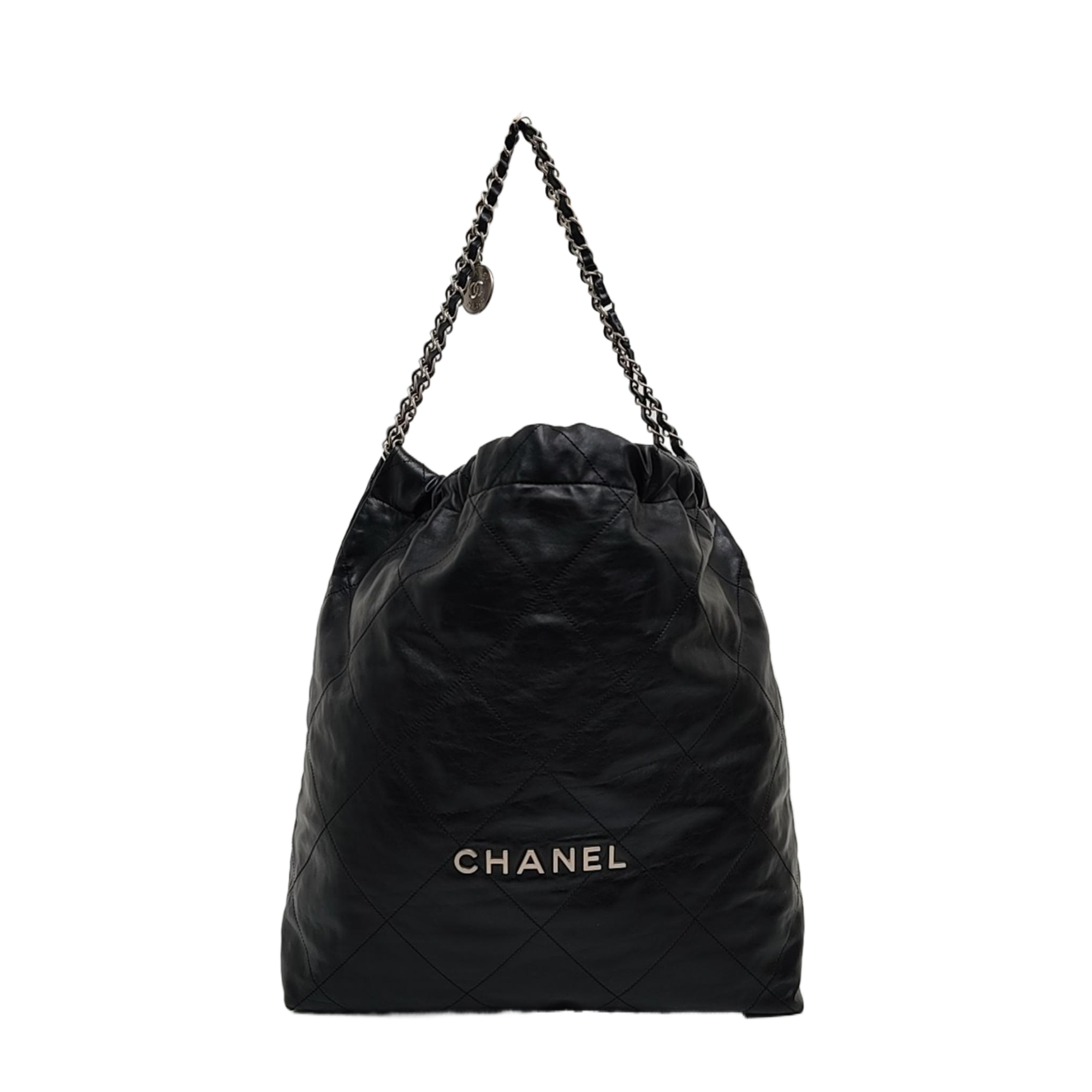 CHANEL 22 Medium Quilted Calfskin Black
