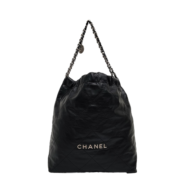 CHANEL 22 Medium Quilted Calfskin Black