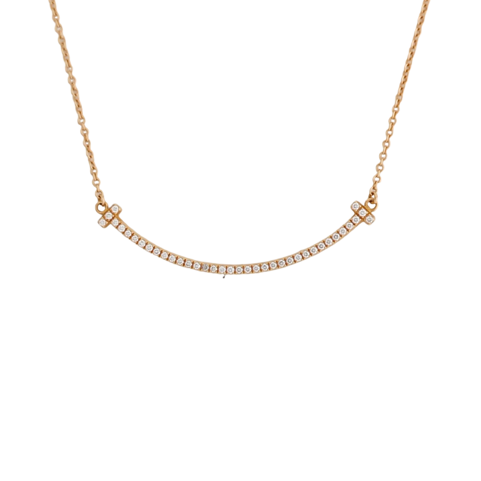 Tiffany T 18k Rose Gold Necklace