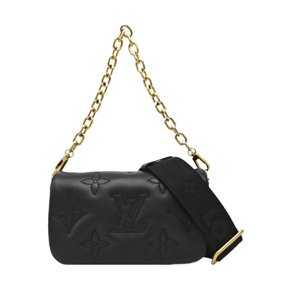 WALLET ON STRAP Monogram Calfskin Black