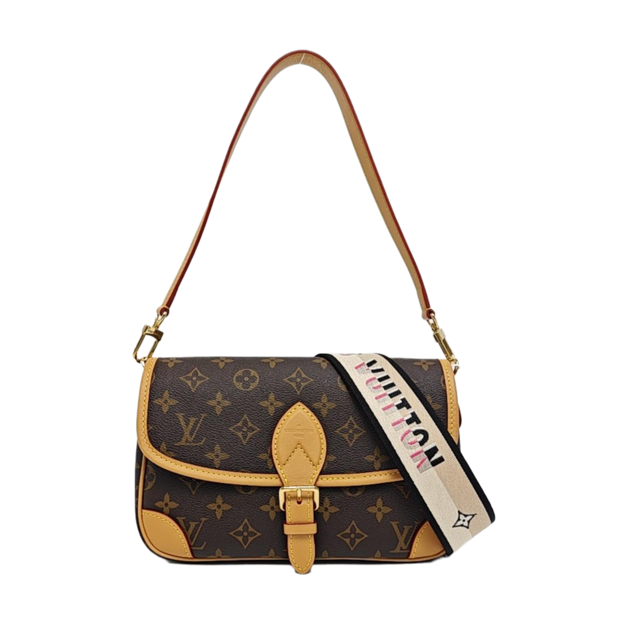 DIANE Monogram Coated Canvas Brown