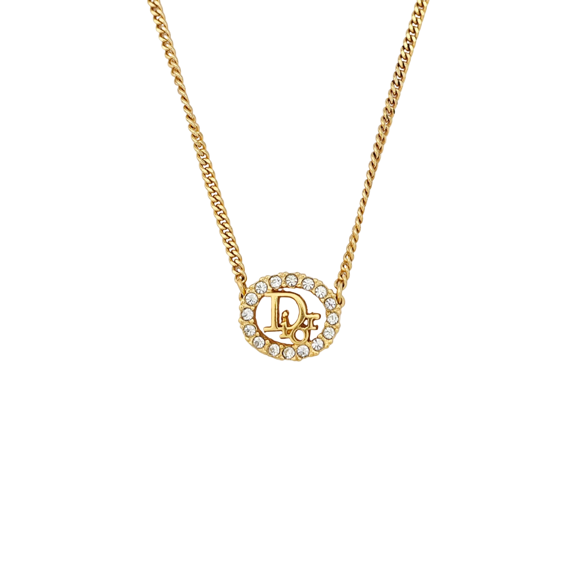 Dior Oblique Metal Gold Necklace