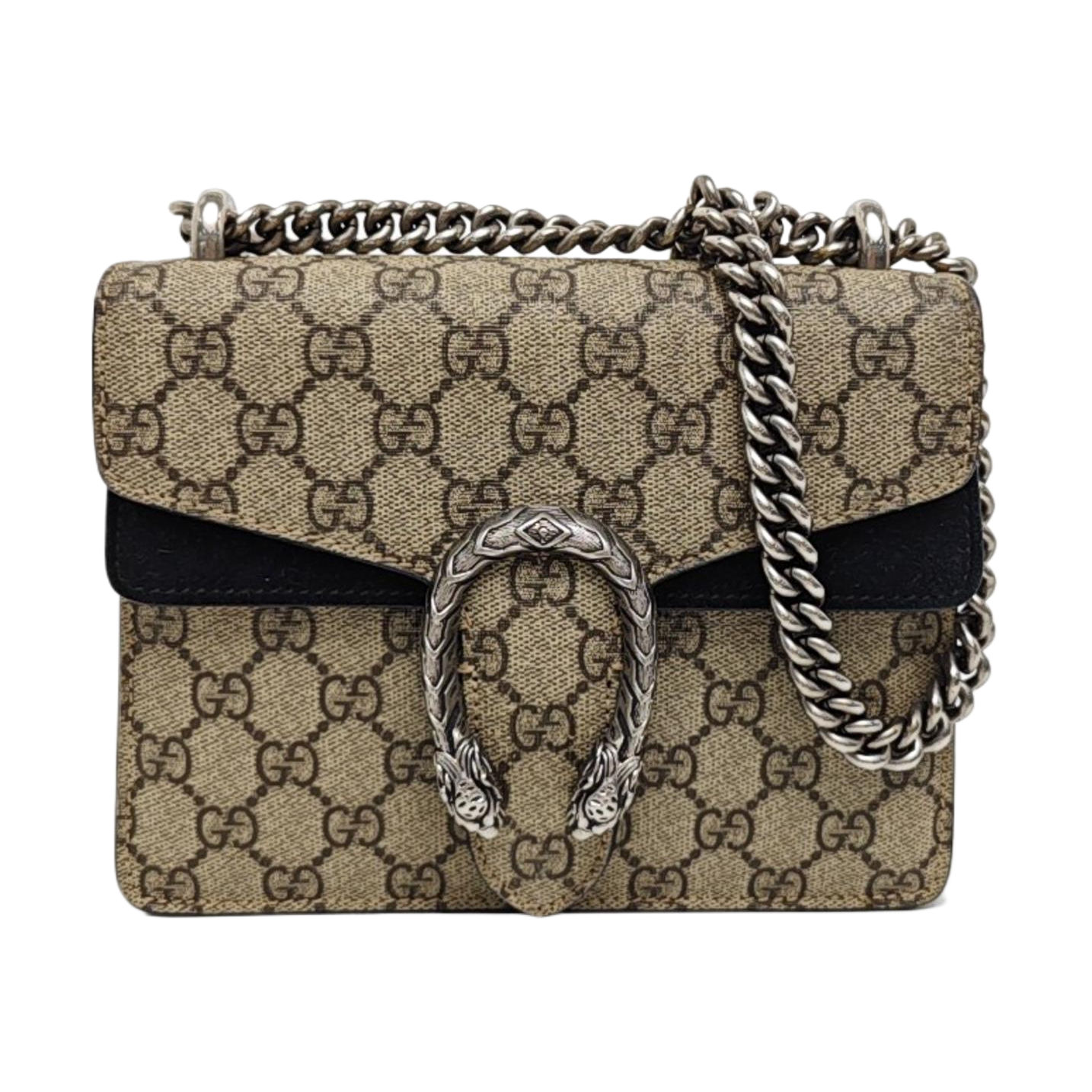Dionysus Mini Monogram Coated Canvas Beige