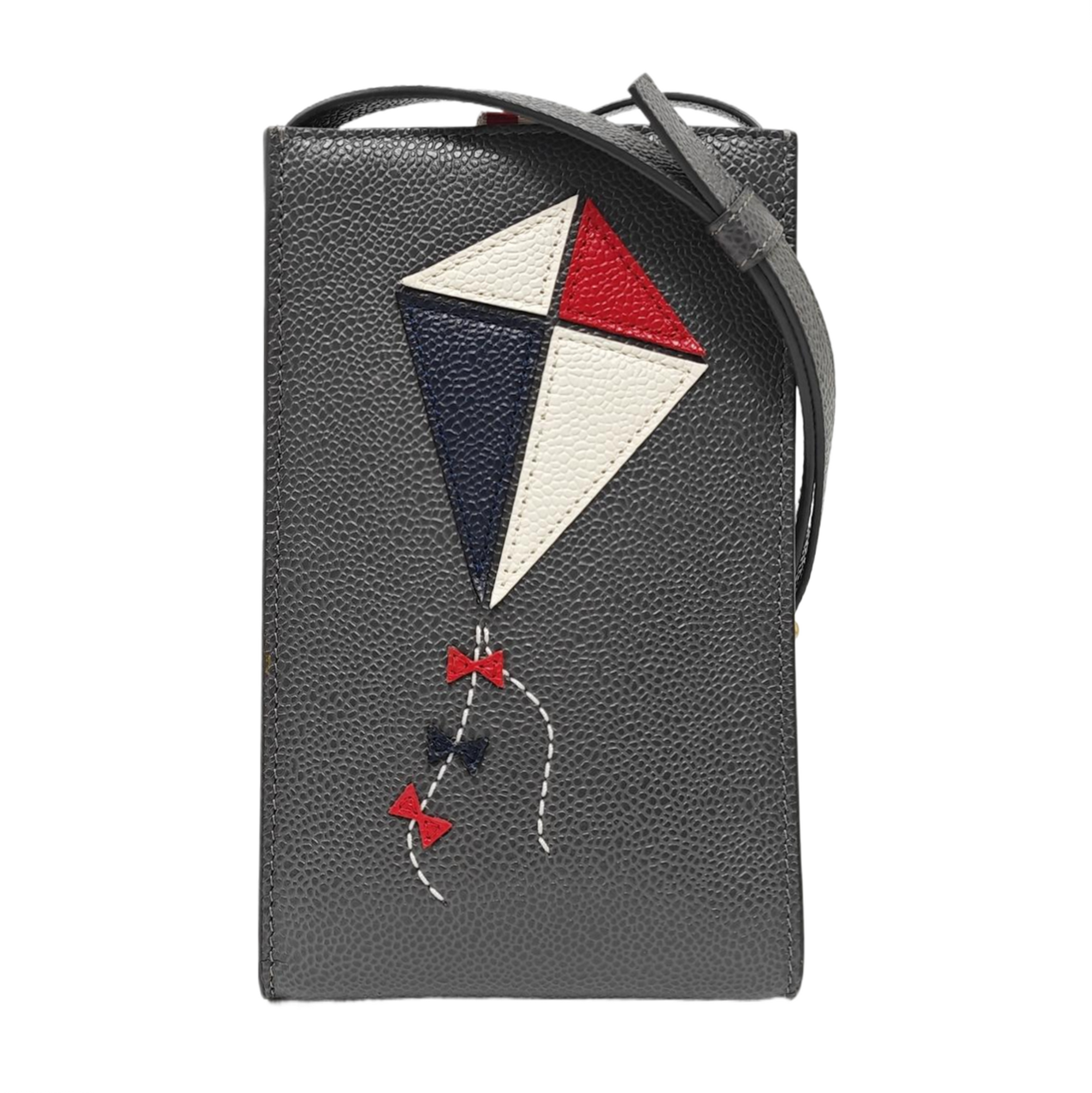 Leather Shoulder Bag Gray