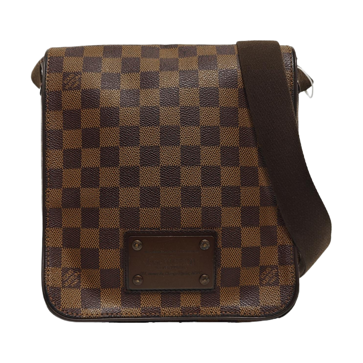 BROOKLYN PM Damier Ebene Coated Canvas Brown