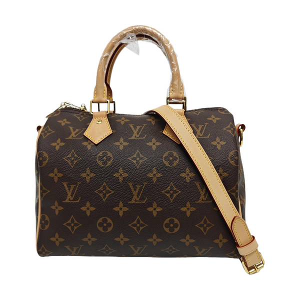 SPEEDY 25 Monogram Coated Canvas Brown