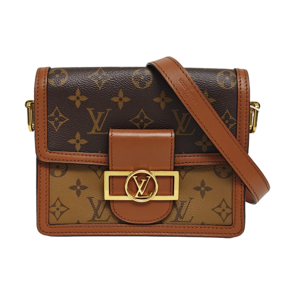 DAUPHINE Mini Monogram Coated Canvas Brown