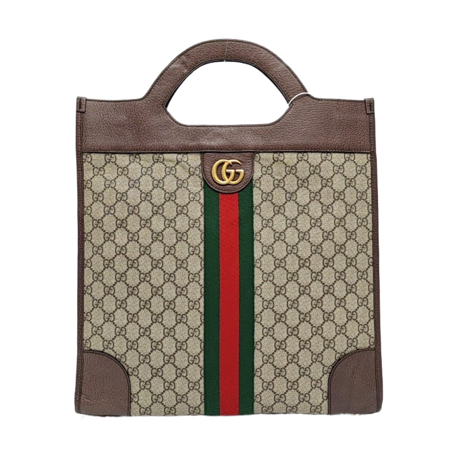Authenticated pre-owned  Ophidia Medium Monogram Coated Canvas Beige - Top Handle Bag at Looply