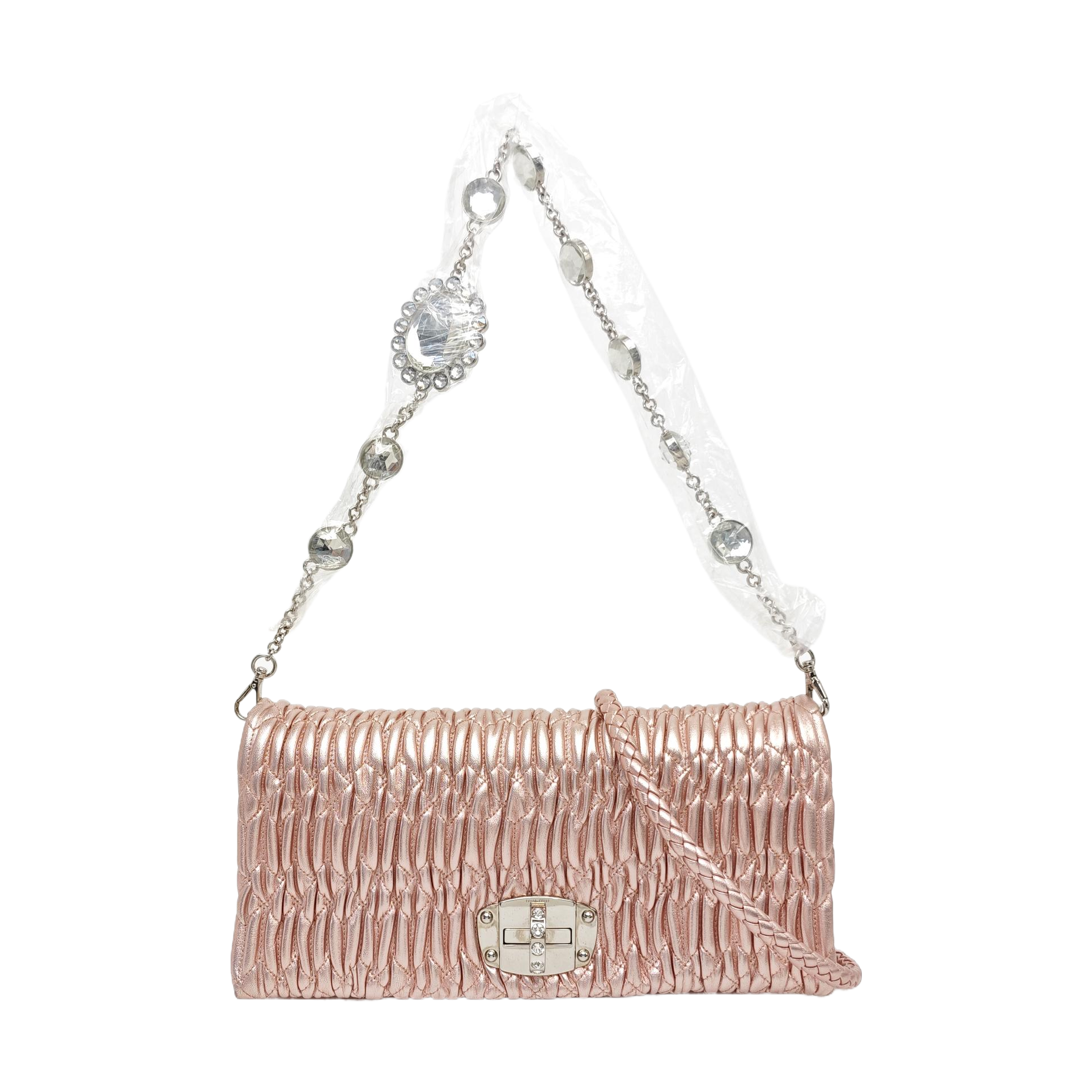 Crystal Quilted Lambskin Pink