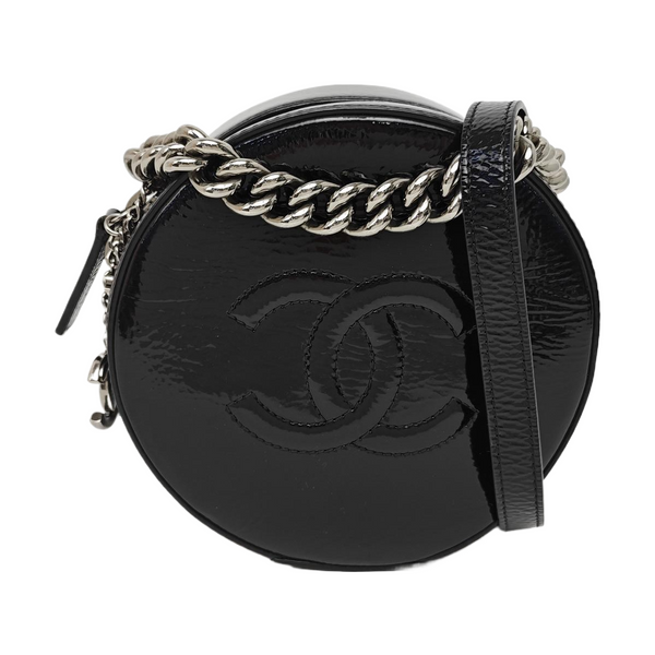 Patent Leather Shoulder Bag Black