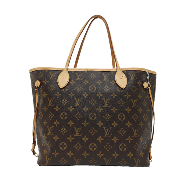 NEVERFULL MM Monogram Coated Canvas Brown