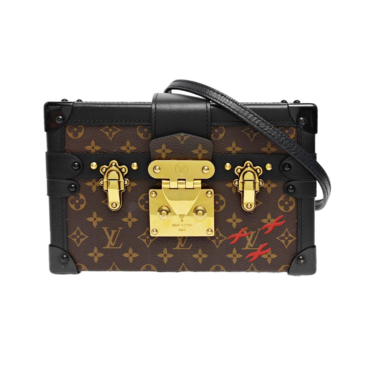 PETITE MALLE Monogram Coated Canvas Brown