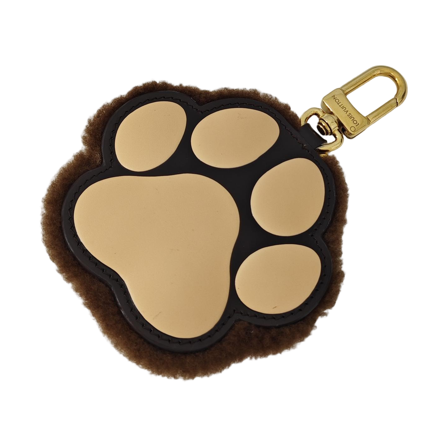 Leather Bag Charm Brown