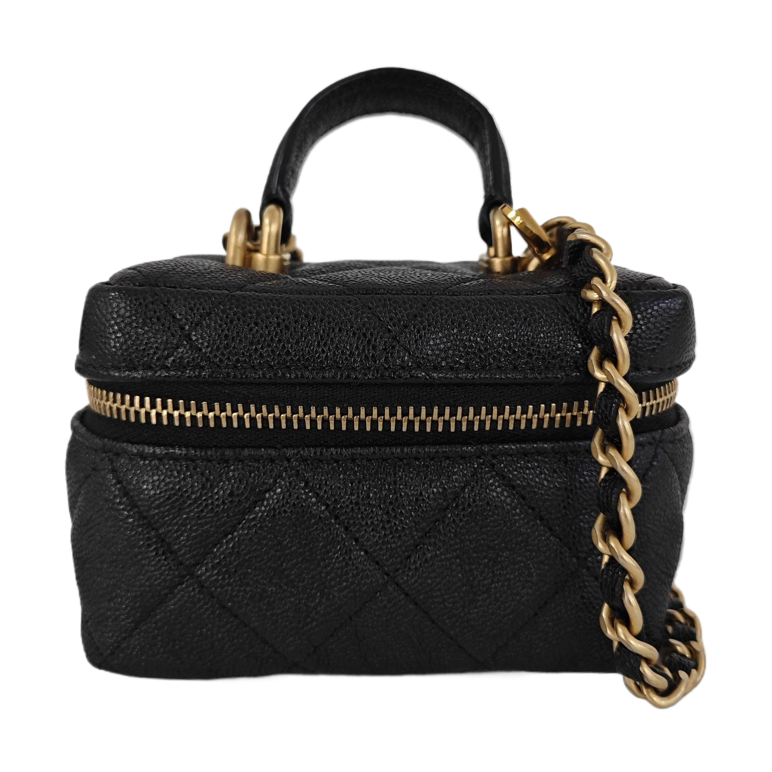 Quilted Grained Calfskin Black
