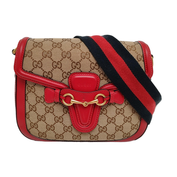 Lady Web Medium Monogram Canvas Brown