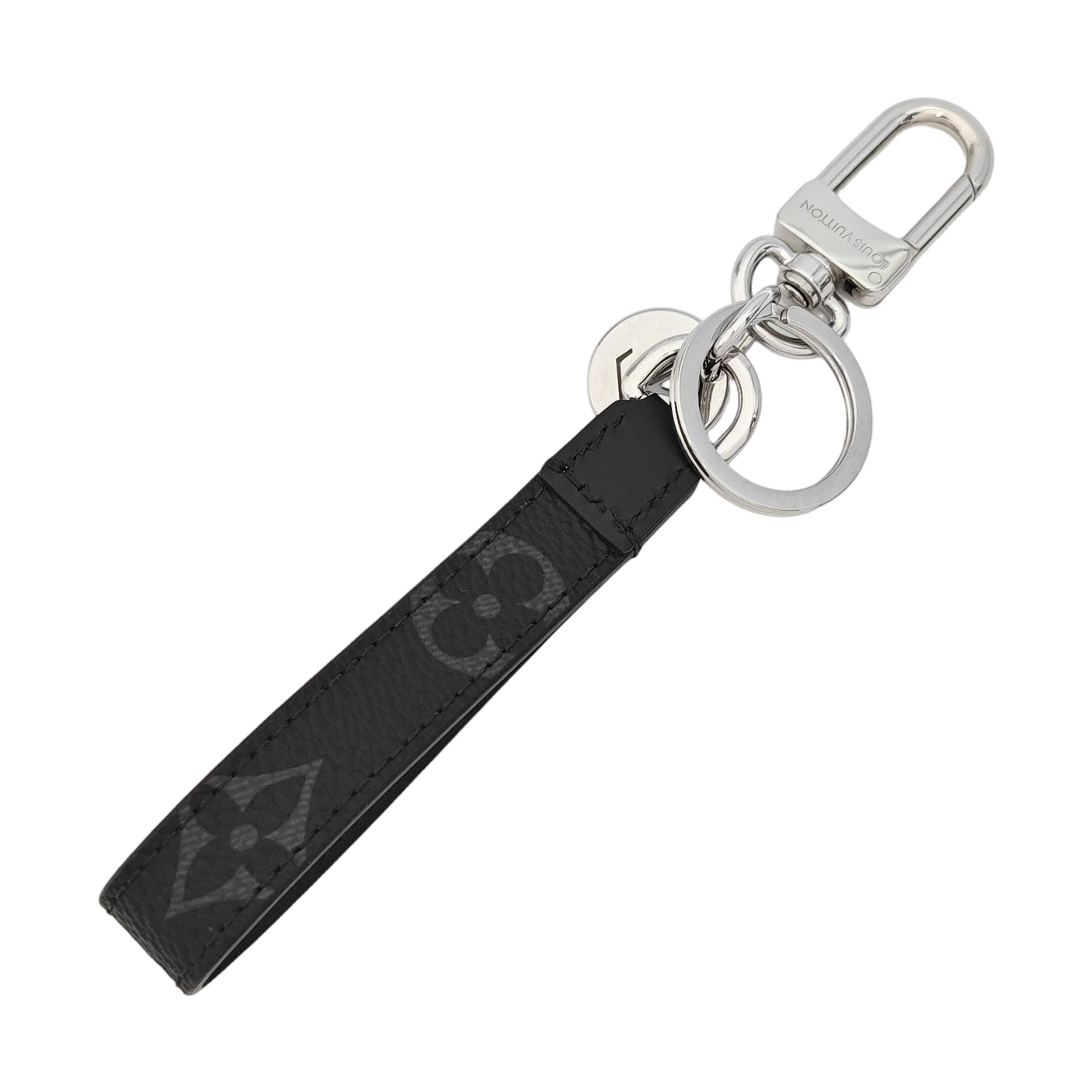 Coated Canvas Bag Charm Black