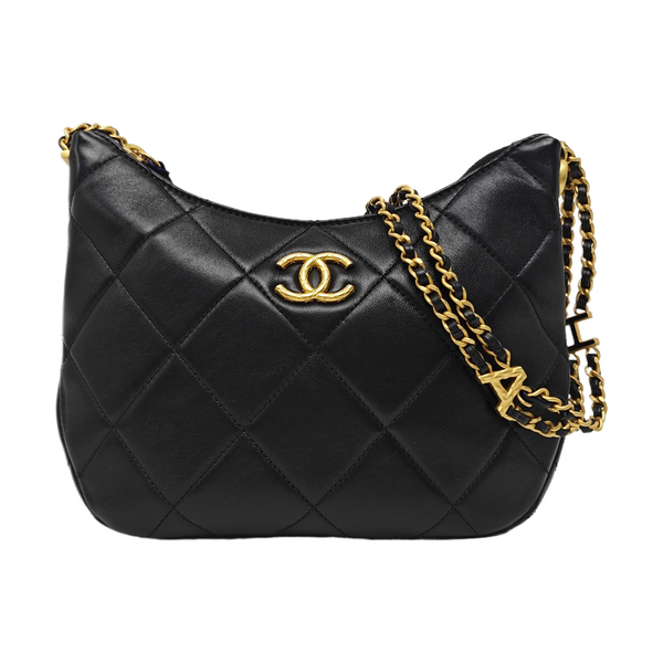 23K Quilted Lambskin Black