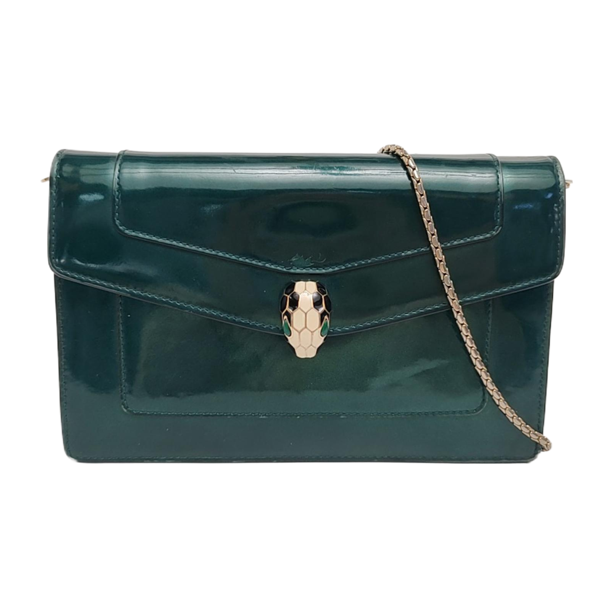SERPENTI FOREVER Patent Leather Green