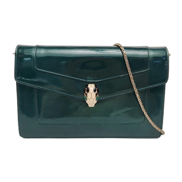 SERPENTI FOREVER Patent Leather Green