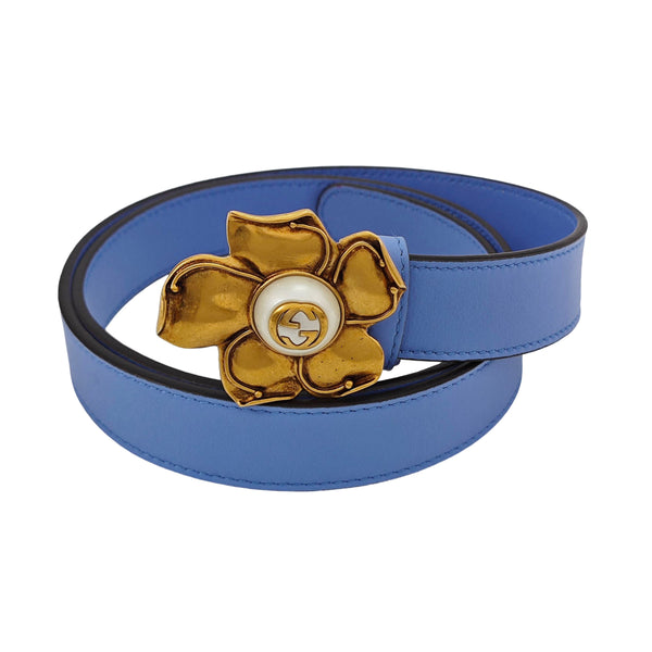 Leather Belt Blue