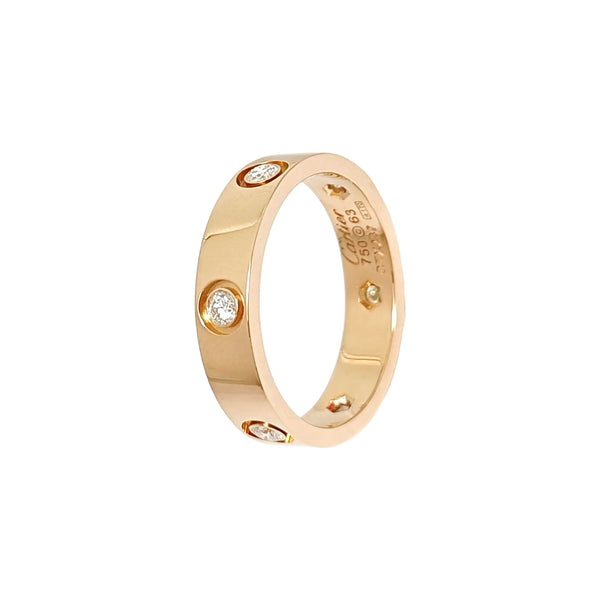 LOVE 18k Rose Gold Ring EU 63